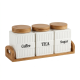 Ceramic Jar Set With Base 3 Pieces